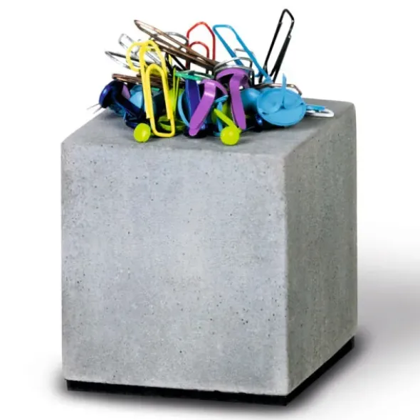 Büroklammernhalter / Magnetischer Block aus Beton