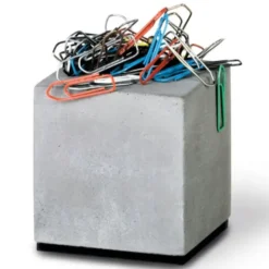 Büroklammernhalter / Magnetischer Block aus Beton