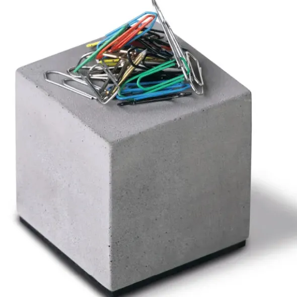 Büroklammernhalter / Magnetischer Block aus Beton