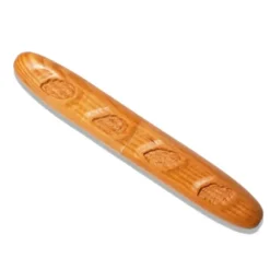Brotmesser in Baguetteoptik 2-teilig mit Hülle aus Akazienholz