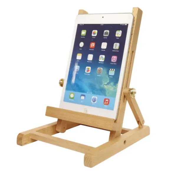Buchständer / Tablethalter Holz - einstellbar