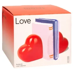 Buchstützen Herz - Buchständer Keramik LOVE