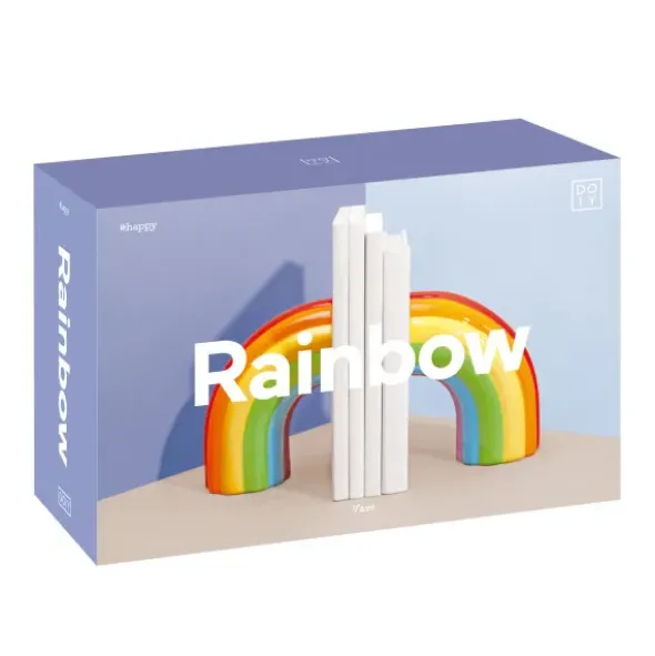 Buchstütze Regenbogen, Keramik