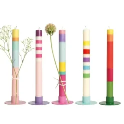 Bunte Stabkerze Baby – Eine Kerze zur Geburt