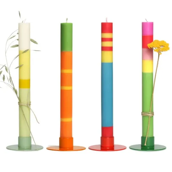 Bunte Stabkerze Merci – Kerze als Dankeschön