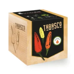 Chili Tabasco ecocube, Pflanze im Holzwürfel