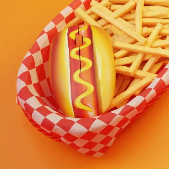 Computermaus Hot Dog, kabellos