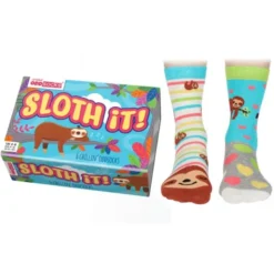 Damensocken Geschenkbox SLOTH IT! - 6 Socken, Gr. 37-42