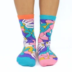 Damensocken mit Blumenmotiv - bunte Socken FAITH Gr. 37-42