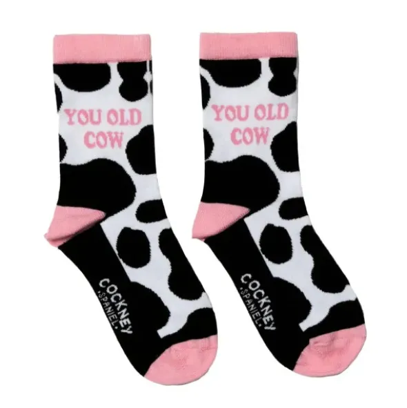 Damensocken YOU OLD COW - Sockenpaar Kuh Design Gr. 37-42