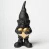 Dekofigur Zwerg schwarz mit goldenem Herz 12 cm