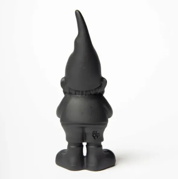 Dekofigur Zwerg schwarz mit goldenem Herz 12 cm