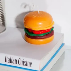 Dekokerze Burger-Optik – witzige 3D Kerze im Hamburger Design