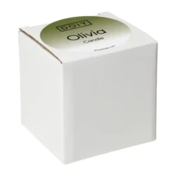 Dekokerze Oliven-Optik in grün