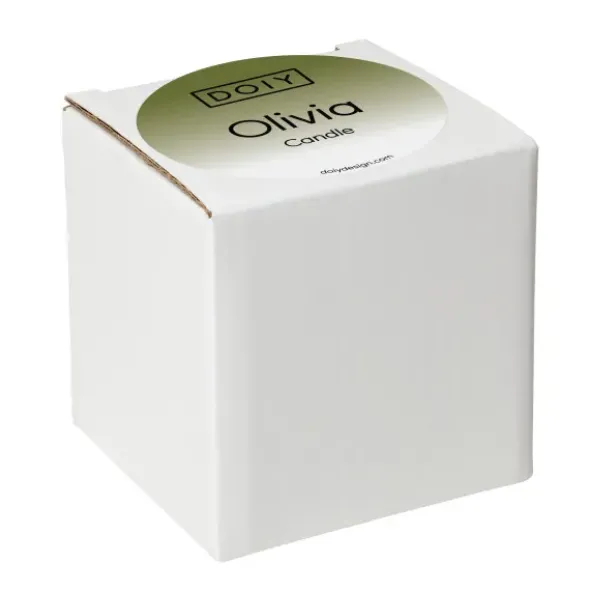 Dekokerze Oliven-Optik in grün