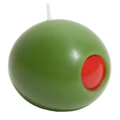 Dekokerze Oliven-Optik in grün