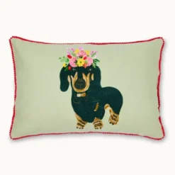 Dekokissen HUND DACKEL 100% Baumwolle - inkl. Füllung 60 x 40 cm
