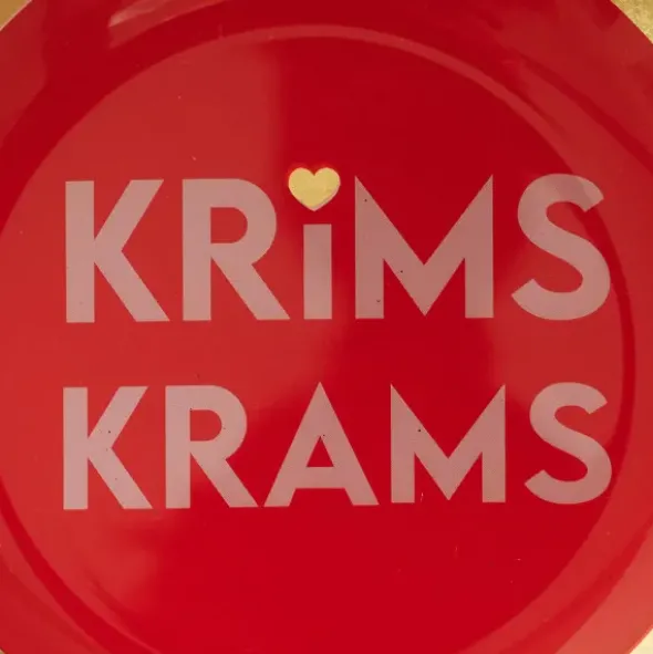 Dekoteller für Schmuck & Kleinigkeiten "Krims Krams" – runder Glasteller