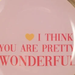 Dekoteller für Schmuck & Schlüssel "I think you are pretty wonderful" – runder Glasteller