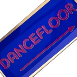 Dekoteller für Schmuck & Schlüssel "Dancefloor" – eckiger Glasteller in blau