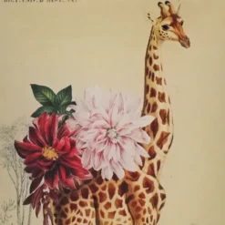 Dekoteller für Schmuck & Schlüssel Giraffe – eckiger Glasteller