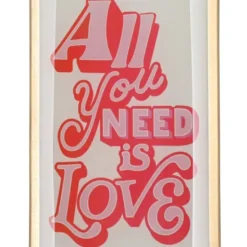 Dekoteller für Schmuck & Schlüssel "All you need is Love"– eckiger Glasteller