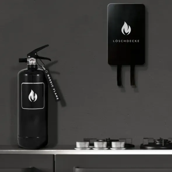 Design Feuerlöscher 2 kg, classic schwarz-silber