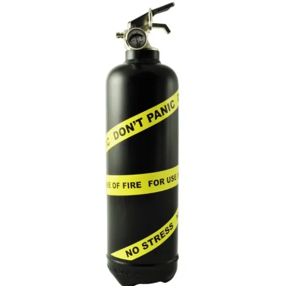 Design Feuerlöscher 1 kg DON´T PANIC gelb-schwarz