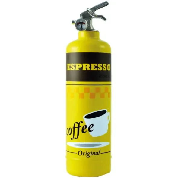 Design Feuerlöscher 1 kg ESPRESSO gelb