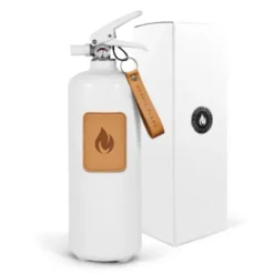 Design Feuerlöscher 2 kg, leather edition - weiß
