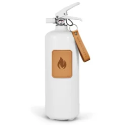 Design Feuerlöscher 2 kg, leather edition - weiß