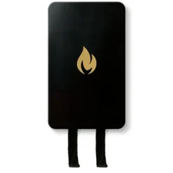 Design Löschdecke in Metalldose - Wandhalterung, schwarz/gold