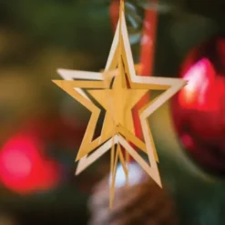 3D Holzstern / Weihnachtsstern 11,5 cm
