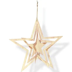 3D Holzstern / Weihnachtsstern 9 cm