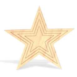 3D Holzstern / Weihnachtsstern 9 cm