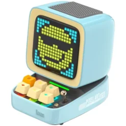 DitooPro - LED Lautsprecher, Game-Konsole, Wecker, Pixel Art, Radio - blau