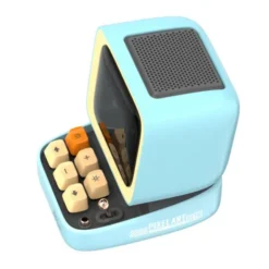 DitooPro - LED Lautsprecher, Game-Konsole, Wecker, Pixel Art, Radio - blau