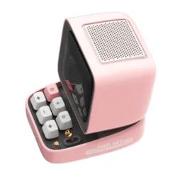 DitooPro - LED Lautsprecher, Game-Konsole, Wecker, Pixel Art, Radio - rosa