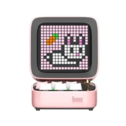 DitooPro - LED Lautsprecher, Game-Konsole, Wecker, Pixel Art, Radio - rosa