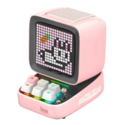 DitooPro - LED Lautsprecher, Game-Konsole, Wecker, Pixel Art, Radio - rosa