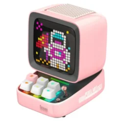 DitooPro - LED Lautsprecher, Game-Konsole, Wecker, Pixel Art, Radio - rosa