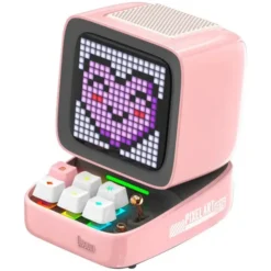 DitooPro - LED Lautsprecher, Game-Konsole, Wecker, Pixel Art, Radio - rosa