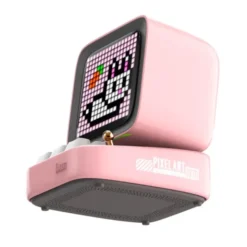 DitooPro - LED Lautsprecher, Game-Konsole, Wecker, Pixel Art, Radio - rosa