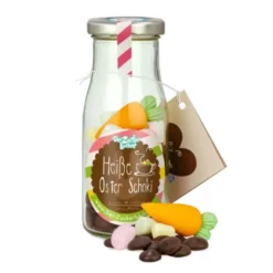 DIY Flasche Heiße Oster Schoki - Glasfläschchen mit Schokodrops & Marshmallows