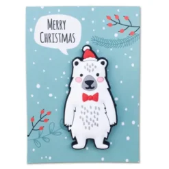 Eisbär Magnet MERRY CHRISTMAS