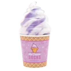 Eiscreme Socken Blueberry Ripple – Socken in Eisbecher Verpackung