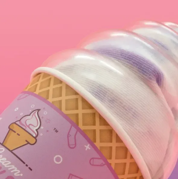 Eiscreme Socken Blueberry Ripple – Socken in Eisbecher Verpackung