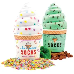 Eiscreme Socken Minze – Socken in Eisbecher Verpackung