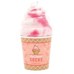 Eiscreme Socken Raspberry Ripple – Socken in Eisbecher Verpackung
