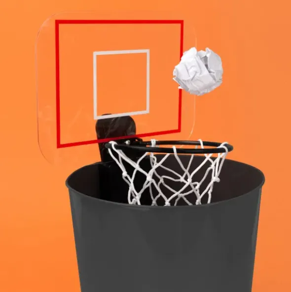 Elektronischer Basketballkorb für Papierkorb